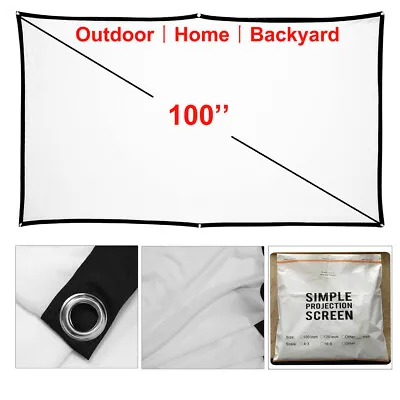 $26.99 • Buy Foldable Portable Projector Screen 16:9 HD 3D Movie Outdoor Home Cinema Game AU