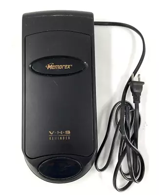 Vintage Memorex VHS Video Cassette Tape Rewinder MR110 Black TESTED And WORKS • $18.23