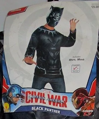 Captain America Black Panther Halloween Shirt Mask Costume Mens One Size HA5a • $13.19