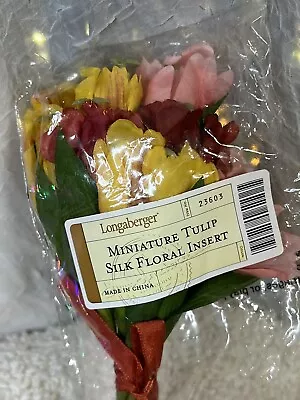 Longaberger Mini Tulips Silk Floral Flowers For Miniature Baskets! Beautiful! • $14.99