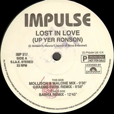 UP YER RONSON - Lost In Love (Remixes) - Pulse - 1995 - Italy - Imp517 • £13.66