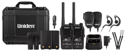 Uniden UH785-2TP 5 Watt UHF Waterproof UHF CB Handheld – Tradies Pack • $431.10