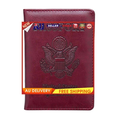 $7.89 • Buy Passport Holder Cover - PU Leather Card Case Travel Accessories For Women Men