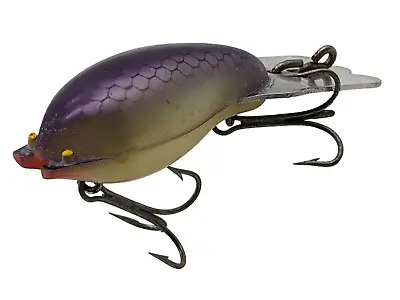 Vintage Fred Arbogast Mud Bug-Purple & White-3 Inch-Freshwater-Free Shipping • $13.95