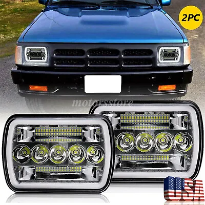 For Mazda B2200 B2600 B2000 RX-7 GLC Pair 5x7 7x6  LED Headlights Hi/Lo Beam DRL • $32.99