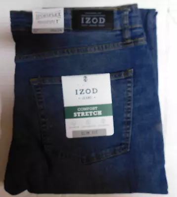 IZOD Mens Slim Fit Low Octane Comfort Stretch Jeans-36 X 34 • $26.95