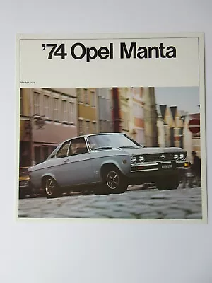 1974 OPEL MANTA  Sales Brochure BUICK GM Genearl Motors • $10.99