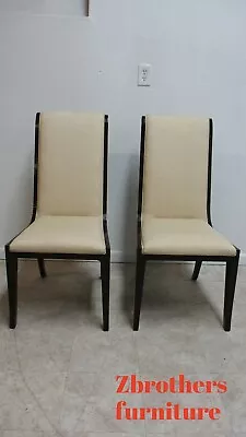 2 Vintage Mastercraft Amboyna Neo Classical Dining Room Side Chairs Burl Wood B • $1099