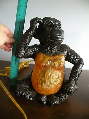 Glass Bellied Monkey Accent Table Light Lamp  • $149.99