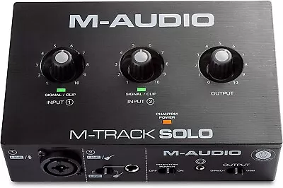 M-Audio 46-MTRACKSOLO 2-Channel USB Audio Interface (Black) • $130