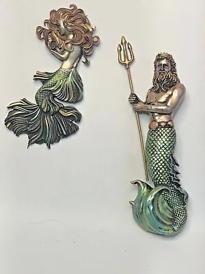 Neil Eyre Designs Metallic Ocean Sea Mermaid • $14.99