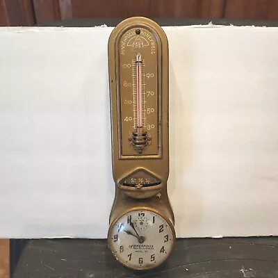 Vtg Minneapolis Honeywell Heat Regulator Model TP Wall Thermostat Art Deco Clock • $25