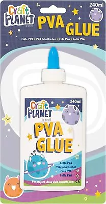 Craft Planet - 240 Ml White Strong Tacky PVA All Purpose Glue Single Bottle  • £5.52