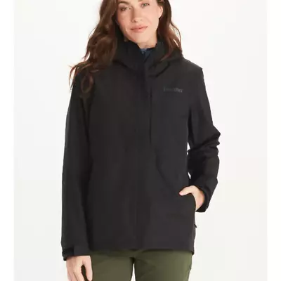 MARMOT Women's Gore-Tex Minimalist Jacket XS Black Hooded Lightweight NWT • $160