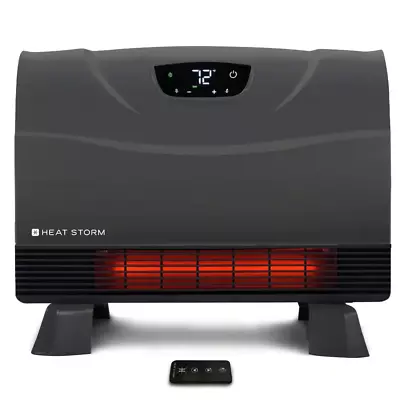 NEW Heat Storm Infrared Heater 1500W Thermostat Floor Wall Indoor Bedroom Warmth • $110.09