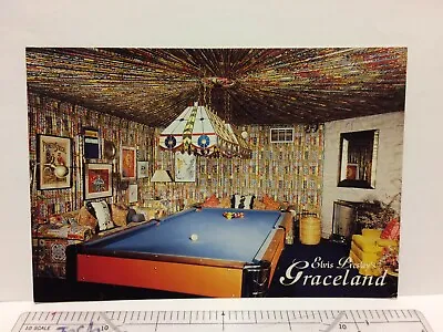 Tennessee Memphis Graceland Mansion Pool Room Elvis Presley Vintage Postcard • $5.50