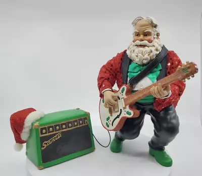 Clothtique Possible Dreams Rock N Roll Santa With Guitar Amp Music Box 1999 • $32.50