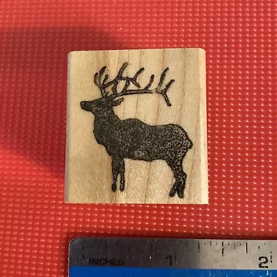 S7:  Unbranded Rubber Stamps: Tiny Silhouette Of Elk • $7.50