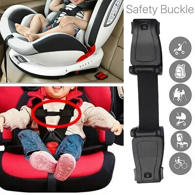 Baby Car Safety Seat Strap Chest Clip Buggy Harness Lock Buckle Anti Escape Gift • £3.11