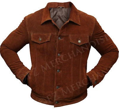 X-Men 2017 Logan Wolverine 3 Hugh Jackman Brown Real Suede Leather Jacket • $99.99