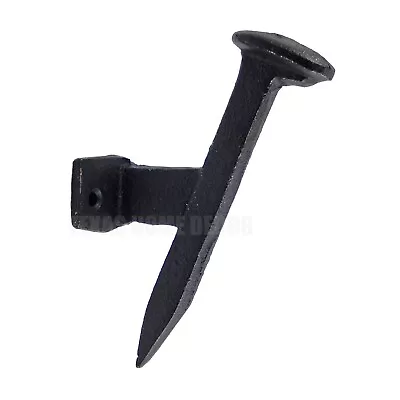 Railroad Spike Wall Hook Cast Iron Heavy Duty Industrial Coat Towel Hanger Black • $15.95