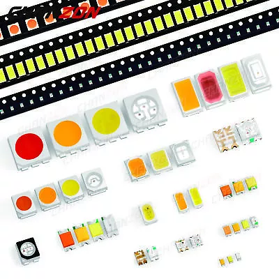 100PCS 0402 0603 0805 1206 3535 3528 5730 SMD LED Diode White Red Green RGB UV  • $3.99