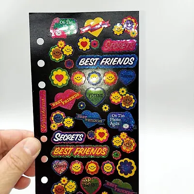 Vintage Sheet Stickopotamus Glitter Best Friend Stickers Sparkly Holographic • $3.99