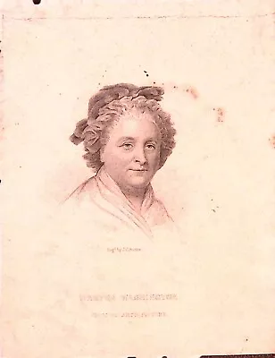 Martha Washington Print Antique By Stuart's Picture Engraving By J.C. Buttre • $25