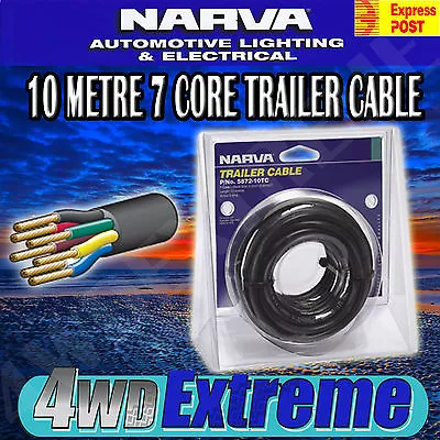 Narva 10 Metre 7 Core Trailer Cable Roll 2.5mm 5a 10m Electric Wire 5872-10tc • $55