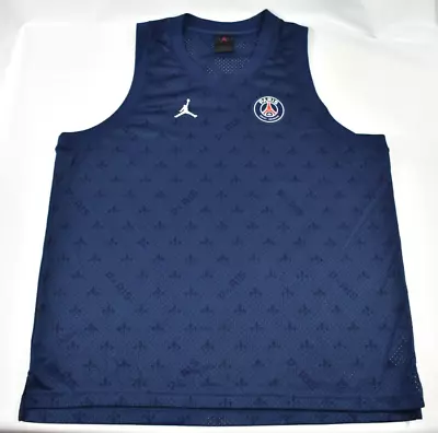 Jordan Nike Paris Saint-Germain Jumpman Men's Mesh Jersey Tank AC9 Blue Size XL • $42.99