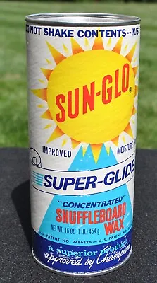 Vintage 1 Lb Can Of Sun-Glo 5 Star Extra Fast Shuffleboard Wax New Sealed • $33.99