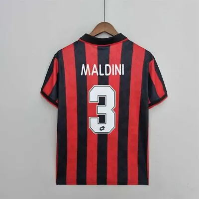 1995/96 AC Milan Jersey Kit Retro Home Shirt Baggio #18 Baresi #3 • £25.19
