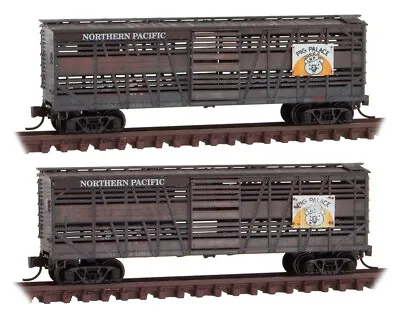 Northern Pacific 40' Despatch Stock Car Set Weathered MTL #993 05 820 N Scale • $54