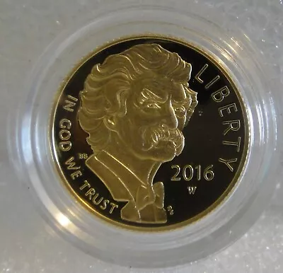 2016 Mark Twain Proof Gold Five-Dollar Coin • $459