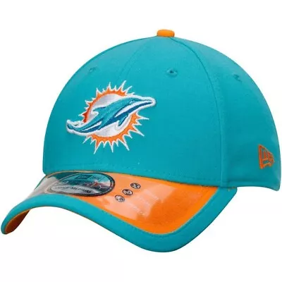 Miami Dolphins Size Small / Medium NFL Sideline 39THIRTY Flex Fit Hat / Cap NWT • $31.99