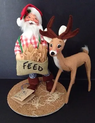 $79.95 • Buy Rare Vintage Annalee Dolls A Time For A Treat Santa Reindeer 1991 Mint W/Plaque