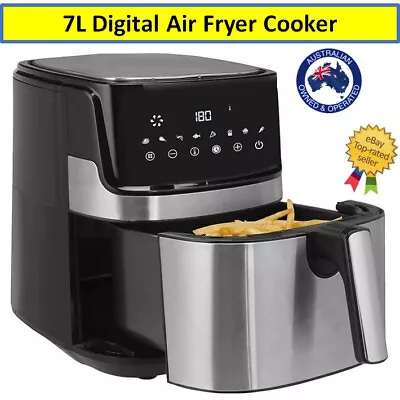 7L Digital Oil-Free Air Fryer Stainless Steel Chip Nugget Cooker Dehydrator • $109