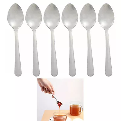 6 Demitasse Espresso Spoons Mini Stainless Steel Tea Dessert Utensil Silverware • $7.99