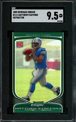 Matthew Stafford 2009 Bowman Chrome Refractor Lions RC SGC 9.5 • $64.95