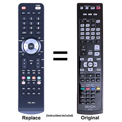 New RC-1166 Replace Remote Control For Denon AV Receiver PN: 30701010500AD • $72.60