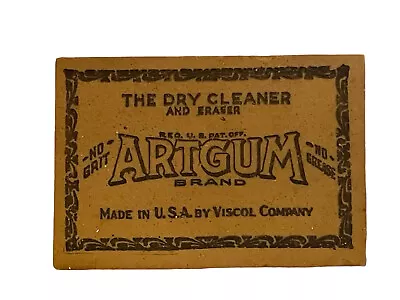 Vintage ARTGUM Brand The Dry Cleaner And Eraser USA By The Viscol Company • $14.99