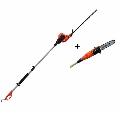 £86.39 • Buy Long Reach Hedge Trimmer Pole Chainsaw 2 In 1 Combi Kit Electric Telescopic