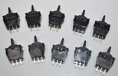Lot Of 10 NEW Carling Technologies Momentary Rocker Switches DPDT ON-OFF-ON BLK • $29.99