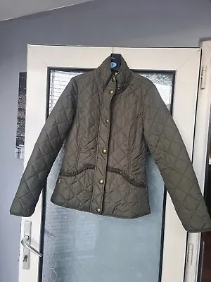Q) Tom Joule Joules Ladies Khaki Green Quilted Jacket Size 8 • $29.88