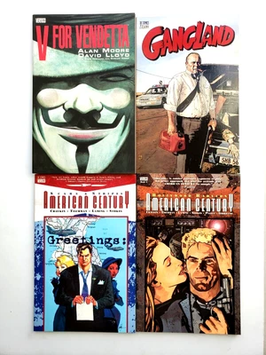 $18 • Buy DC VERTIGO 4 TPB Lot Comics V FOR VENDETTA Gangland AMERICAN CENTURY Alan Moore
