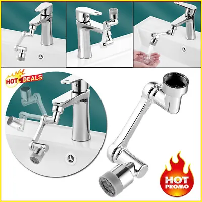 1080° Swivel Robotic Arm Swivel Extension Faucet Universal Aerator Extender Tap • £4.10