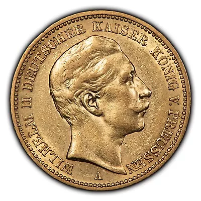 1889-A German States Prussia 20 Mark Gold Coin - KM516 - 0.2305 AGW - SKU-G2244 • $795