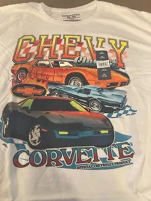 Chevy Corvette Mens T Shirt Muscle Car General Motors Retro Size 3XL • $10