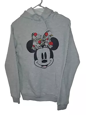 Licensed Disney Minnie Mouse Women's Hooded FLEECE Sweatshirt Hoodie Small • $14.99