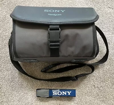 Sony HandyCam Camcorder Carry Case Original + New Sony Neck Strap • £19.95